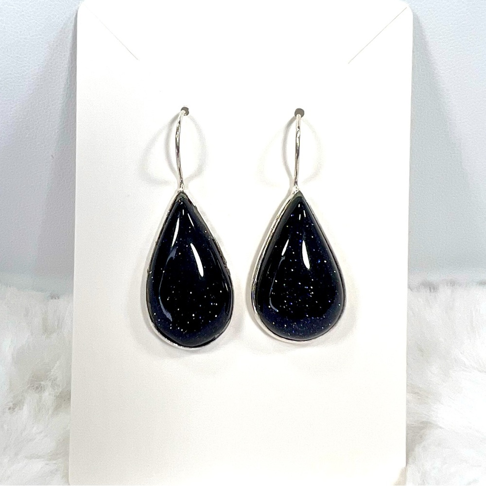 Blue Sunstone 925 Earrings